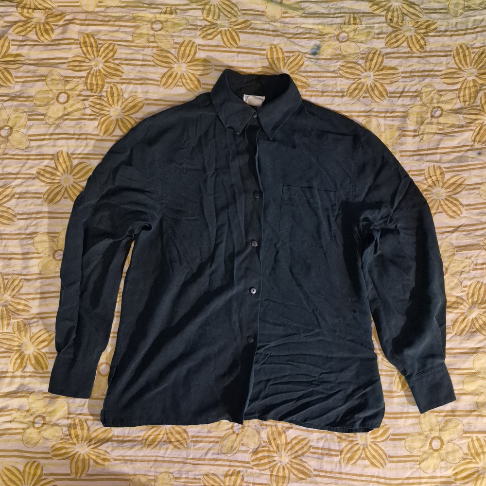 Women's Dark Green Button Down Shirt